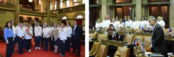 Blue Star Mothers in the NYS Assembly with Assemblyman Steve McLaughlin